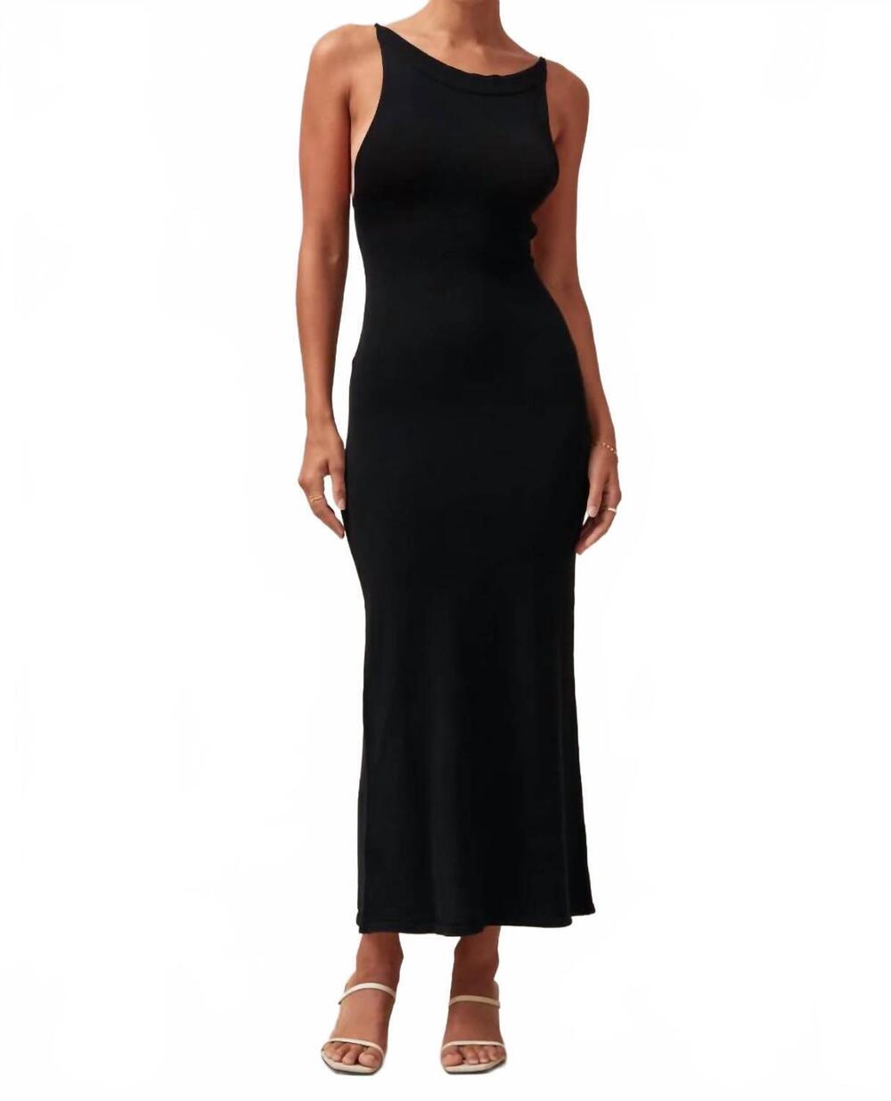 NEW ALOHAS delicate knit dress in black